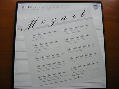 MOZART: THE COMPLETE PIANO SONATAS    GLENN GOULD    5 LP SET   CBS 79501