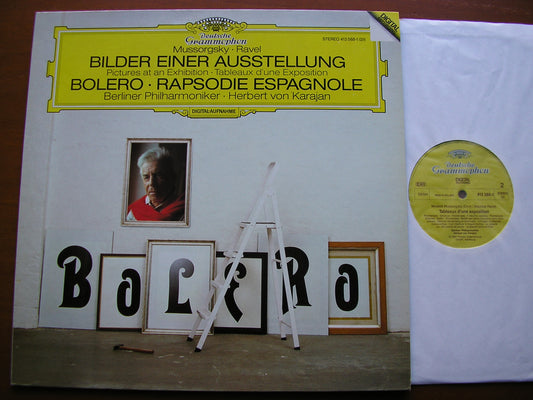 RAVEL: BOLERO / RAPSODIE ESPAGNOLE / MUSSORGSKY: PICTURES AT AN EXHIBITION  KARAJAN / BERLIN PHILHARMONIC  413 588