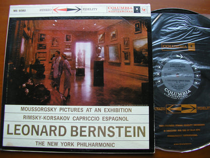 MOUSSORGSKY: PICTURES AT AN EXHIBITION / RIMSKY-KORSAKOV: CAPRICCIO ESPAGNOL  LEONARD BERNSTEIN / NEW YORK PHILHARMONIC    MS 6080