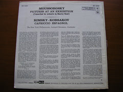 MOUSSORGSKY: PICTURES AT AN EXHIBITION / RIMSKY-KORSAKOV: CAPRICCIO ESPAGNOL  LEONARD BERNSTEIN / NEW YORK PHILHARMONIC    MS 6080