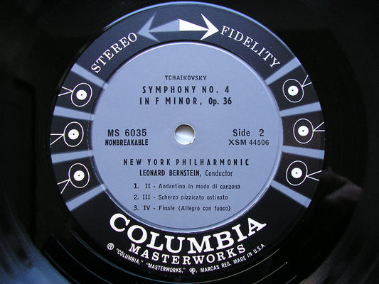 TCHAIKOVSKY: SYMPHONY No. 4   BERNSTEIN / NEW YORK PHILHARMONIC  MS6035