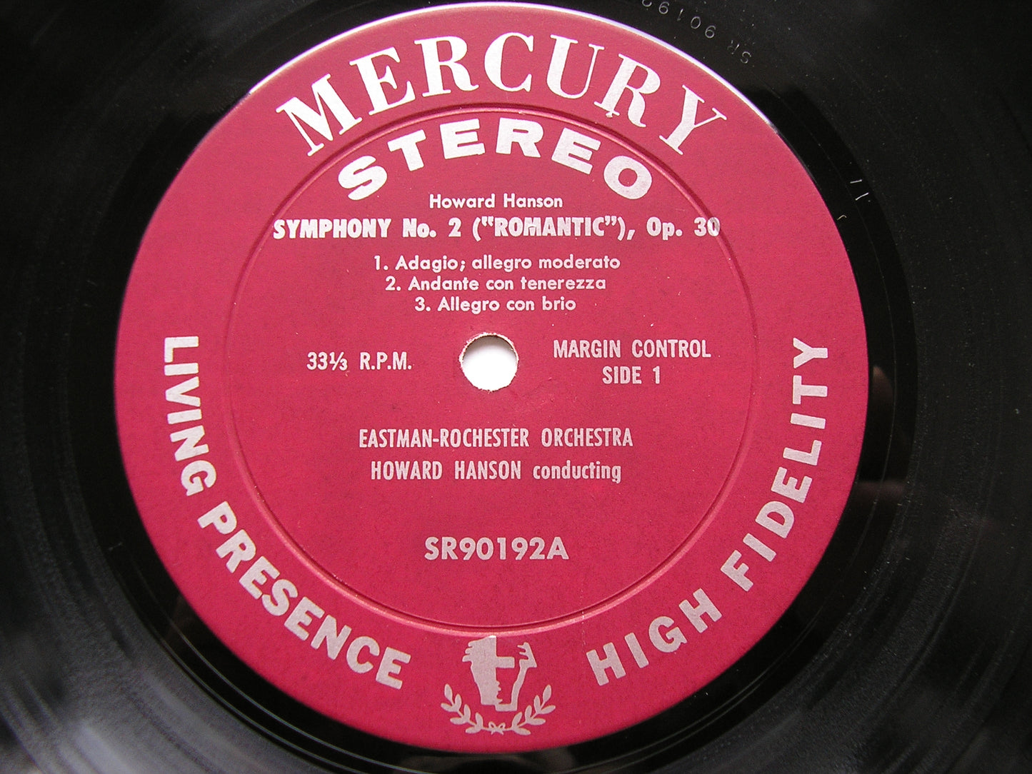 HANSON: SYMPHONY No. 2 / LAMENT FOR BEOWULF   HANSON / EASTMAN-ROCHESTER ORCHESTRA   SR90192