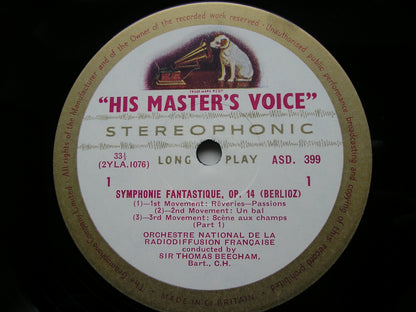 BERLIOZ: SYMPHONIE FANTASTIQUE     BEECHAM / FRENCH NATIONAL RADIO ORCHESTRA    ASD 399