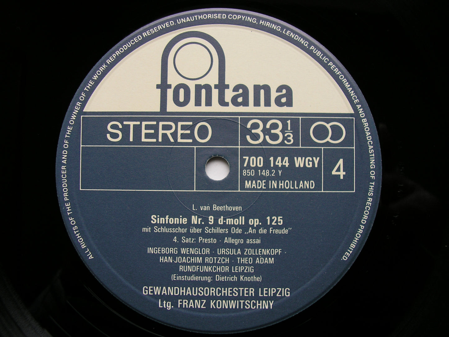 BEETHOVEN: THE NINE SYMPHONIES   KONWITSCHNY / LEIPZIG GEWANDHAUS  K71BA 600
