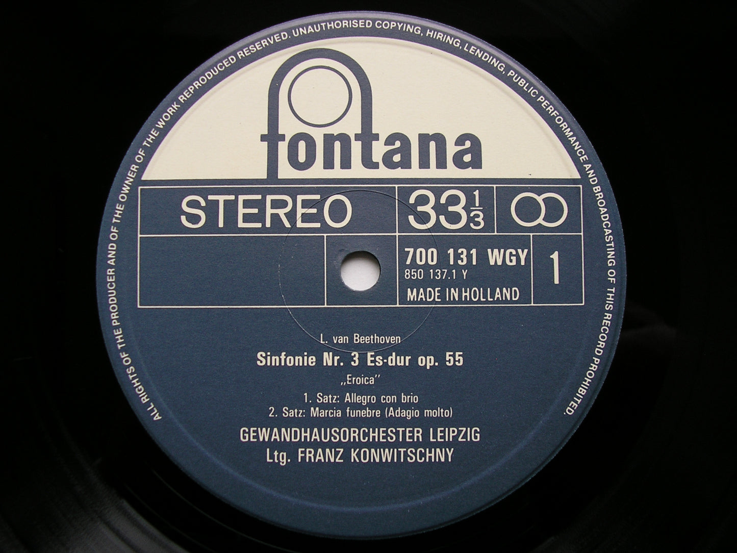 BEETHOVEN: THE NINE SYMPHONIES   KONWITSCHNY / LEIPZIG GEWANDHAUS  K71BA 600