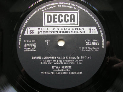 BRAHMS: SYMPHONY No. 1    KERTESZ / VIENNA PHILHARMONIC   SXL 6675