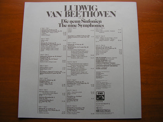 BEETHOVEN: THE NINE SYMPHONIES / FOUR OVERTURES   JOCHUM / LONDON SYMPHONY  SLS 5178