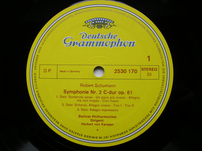 SCHUMANN: SYMPHONY No. 2 / OVERTURE, SCHERZO & FINALE Op. 52   KARAJAN / BERLIN PHILHARMONIC     2530 170