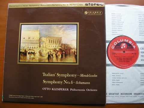 SCHUMANN: SYMPHONY No. 4 / MENDELSSOHN: ITALIAN SYMPHONY   KLEMPERER / PHILHARMONIA     SAX 2398