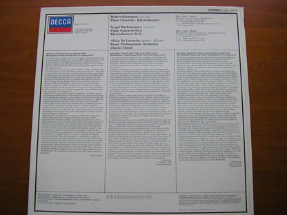 RACHMANINOV: PANO CONCERTO No. 2 / SCHUMANN: PIANO CONCERTO     DE LARROCHA / ROYAL PHILHARMONIC / DUTOIT     SXL 6978