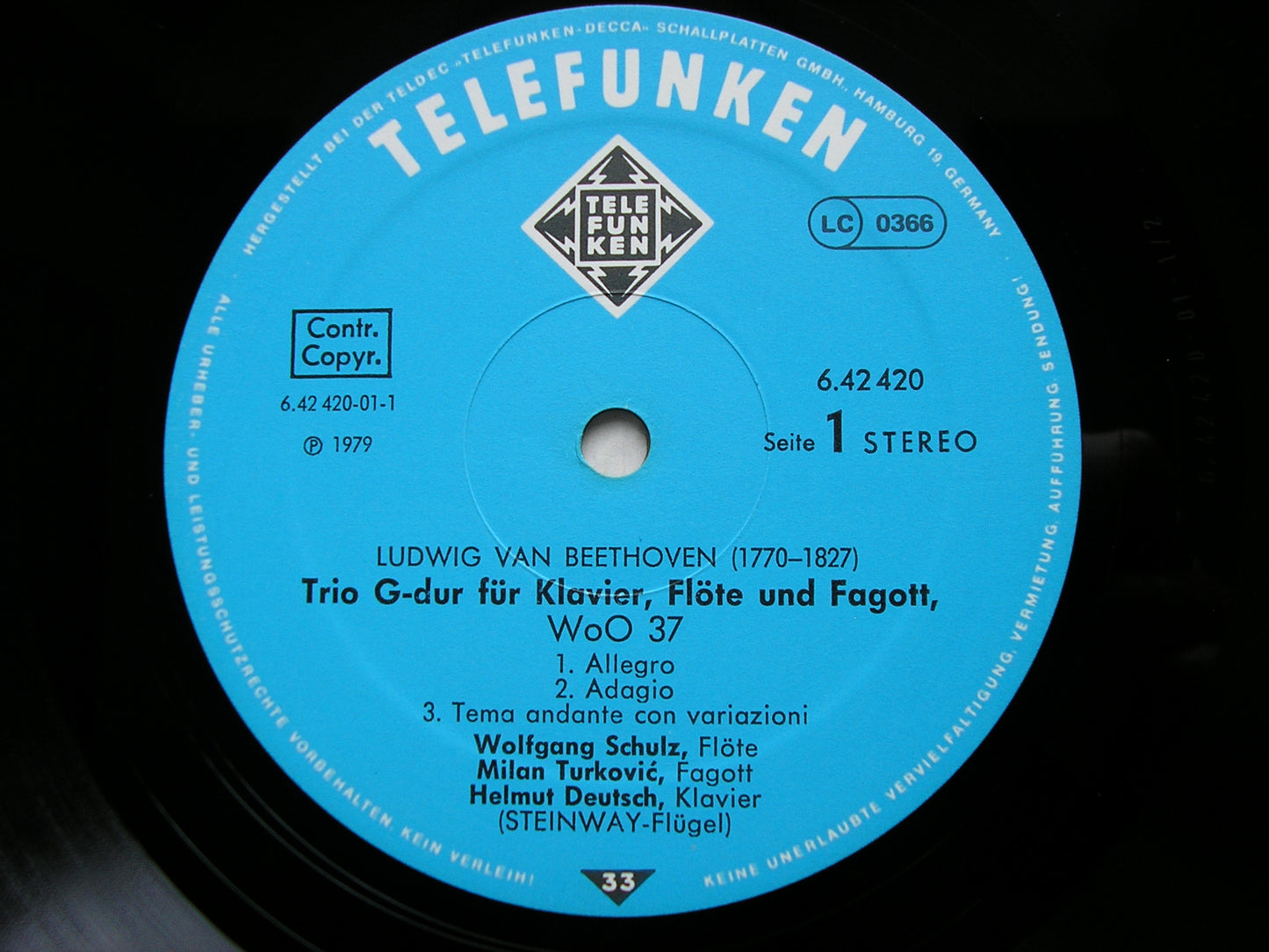 MUSIC FOR FLUTE, BASSOON & PIANO: BEETHOVEN / BOZZA / PRINZ / VILLA-LOBOS   TURKOVIC / SCHULZ / DEUTSCH   6.42420