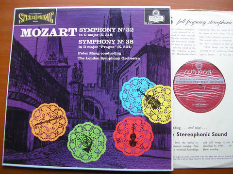 MOZART: SYMPHONIES Nos. 32 & 38 'Prague'     MAAG / LONDON SYMPHONY    CS 6107