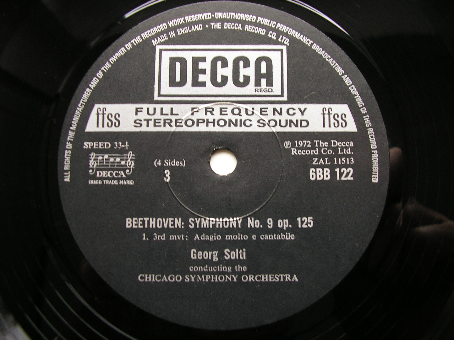 BEETHOVEN: THE NINE SYMPHONIES / FOUR OVERTURES   SOLTI / CHICAGO SYMPHONY  9 LP SET