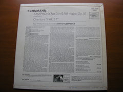 SCHUMANN: SYMPHONY No. 3 'Rhenish' /  FAUST OVERTURE     KLEMPERER / NEW PHILHARMONIA    ASD 2547