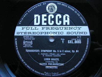 TCHAIKOVSKY: SYMPHONY No. 5   MAAZEL / VIENNA PHILHARMONIC  SXL 6085