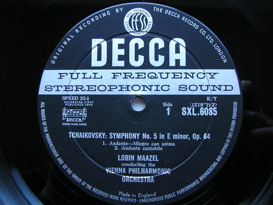 TCHAIKOVSKY: SYMPHONY No. 5   MAAZEL / VIENNA PHILHARMONIC  SXL 6085