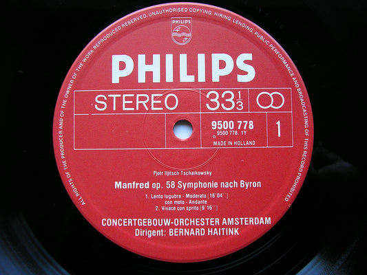 TCHAIKOVSKY: MANFRED SYMPHONY   HAITINK / CONCERTGEBOUW ORCHESTRA  9500 776