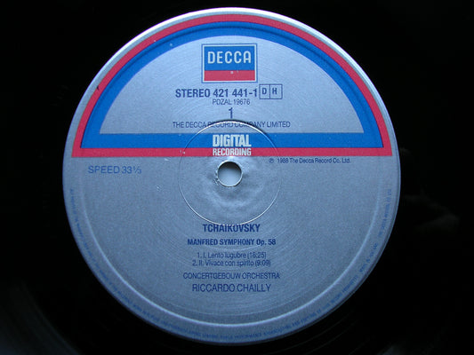 TCHAIKOVSKY: MANFRED SYMPHONY  CHAILLY / CONCERTGEBOUW ORCHESTRA   421 441