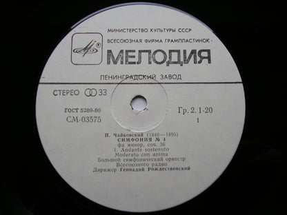 TCHAIKOVSKY: SIX SYMPHONIES  ROZHDESTVENSKY / MOSCOW RADIO SYMPHONY   6 LP SET