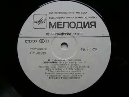TCHAIKOVSKY: SIX SYMPHONIES  ROZHDESTVENSKY / MOSCOW RADIO SYMPHONY   6 LP SET