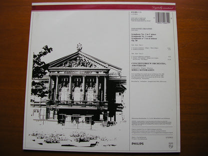 BRAHMS: SYMPHONY No. 1   KONDRASHIN / CONCERTGEBOUW AMSTERDAM   412 065