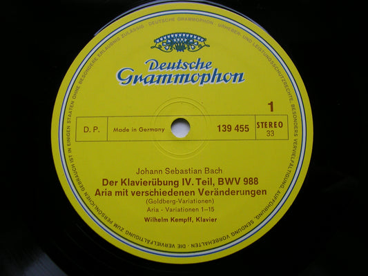 BACH: GOLDBERG VARIATIONS    WILHELM KEMPFF     139 455
