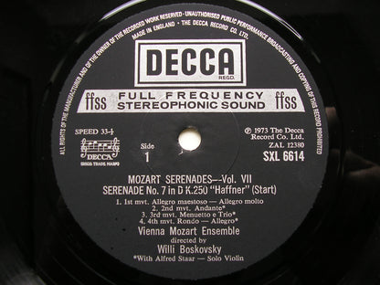 MOZART: SERENADES & DIVERTIMENTI  BOSKOVSKY / VIENNA MOZART ENSEMBLE   9 LP