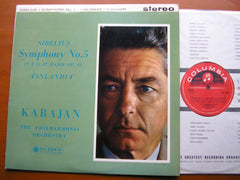 SIBELIUS: SYMPHONY No. 5 / FINLANDIA    KARAJAN / PHILHARMONIA    SAX 2392