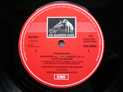 TCHAIKOVSKY: THE COMPLETE SYMPHONIES   ROSTROPOVITCH / LONDON PHILHARMONIC  7 LP   SLS 5099