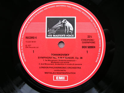 TCHAIKOVSKY: THE COMPLETE SYMPHONIES   ROSTROPOVITCH / LONDON PHILHARMONIC  7 LP   SLS 5099