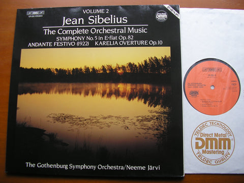 SIBELIUS: SYMPHONY No. 5 / ANDANTE FESTIVO / KARELIA OVERTURE     NEEME JARVI / GOTHENBURG SYMPHONY     BIS LP 222