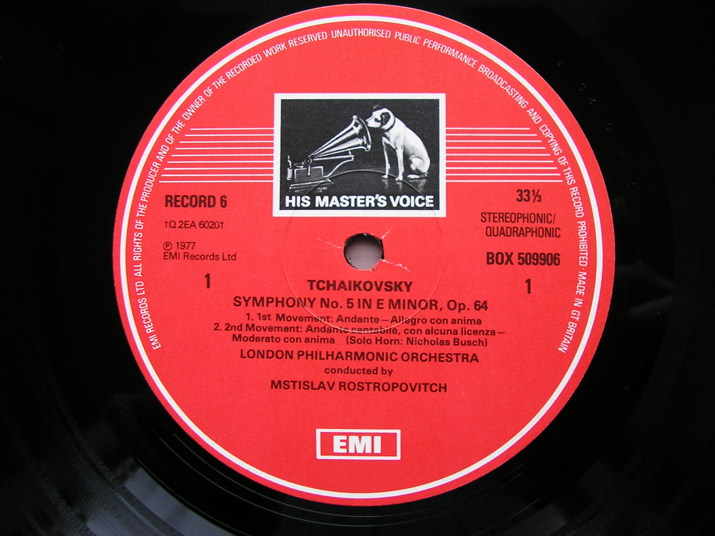 TCHAIKOVSKY: THE COMPLETE SYMPHONIES   ROSTROPOVITCH / LONDON PHILHARMONIC  7 LP   SLS 5099