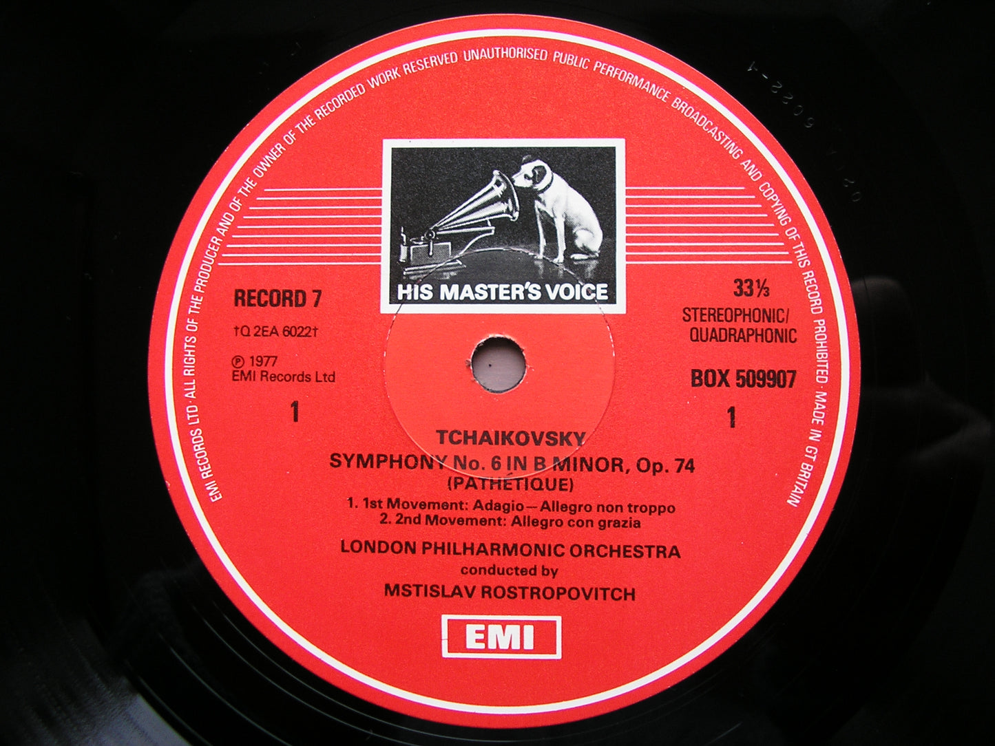 TCHAIKOVSKY: THE COMPLETE SYMPHONIES   ROSTROPOVITCH / LONDON PHILHARMONIC  7 LP   SLS 5099