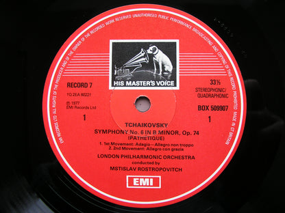 TCHAIKOVSKY: THE COMPLETE SYMPHONIES   ROSTROPOVITCH / LONDON PHILHARMONIC  7 LP   SLS 5099