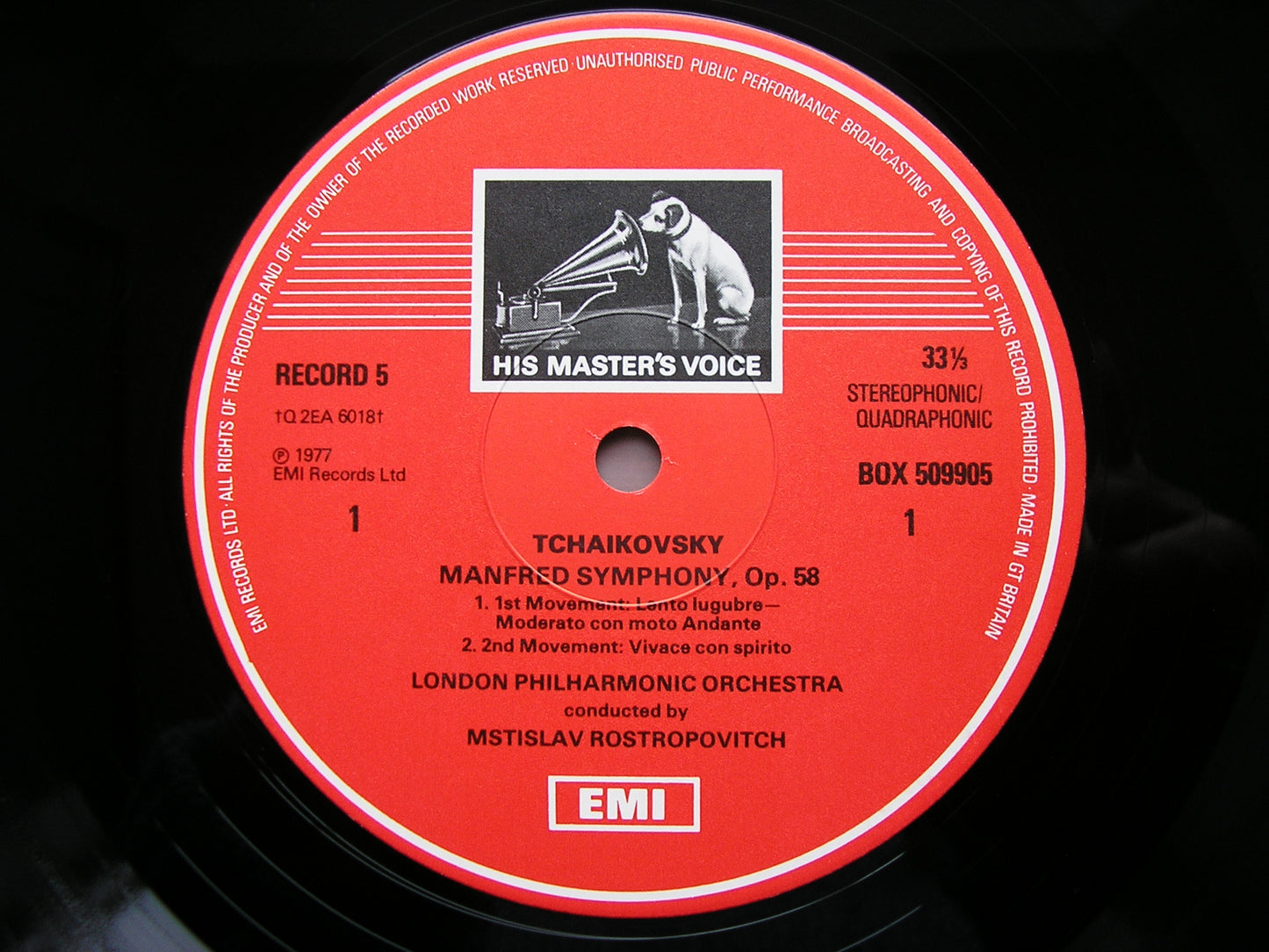 TCHAIKOVSKY: THE COMPLETE SYMPHONIES   ROSTROPOVITCH / LONDON PHILHARMONIC  7 LP   SLS 5099