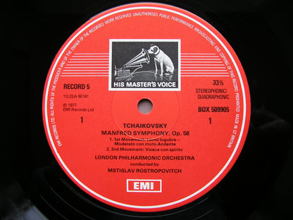 TCHAIKOVSKY: THE COMPLETE SYMPHONIES   ROSTROPOVITCH / LONDON PHILHARMONIC  7 LP   SLS 5099