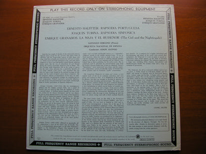 TURINA: RAPSODIA SINFONICA / HALFFTER: RAPSODIA PORTUGUESA   SORIANO  / SPANISH NATIONAL ORCHESTRA / ALONSO   CS 6202