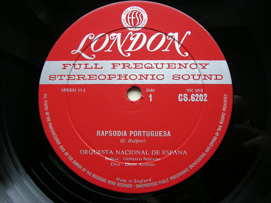 TURINA: RAPSODIA SINFONICA / HALFFTER: RAPSODIA PORTUGUESA   SORIANO  / SPANISH NATIONAL ORCHESTRA / ALONSO   CS 6202