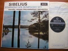 SIBELIUS: SYMPHONIES Nos. 5 & 7     MAAZEL / VIENNA PHILHARMONIC    SXL 6236