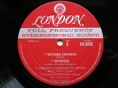 TURINA: RAPSODIA SINFONICA / HALFFTER: RAPSODIA PORTUGUESA   SORIANO  / SPANISH NATIONAL ORCHESTRA / ALONSO   CS 6202