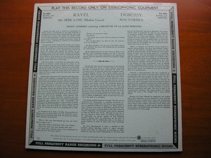 RAVEL: MA MERE L'OYE / DEBUSSY: NOCTURNES   ANSERMET / SUISSE ROMANDE    CS 6023