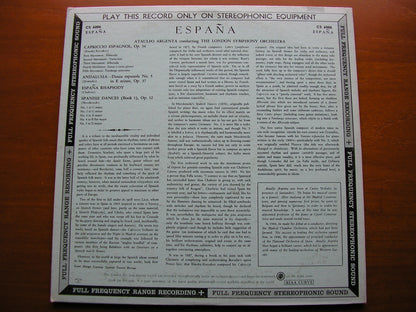 ESPANA: RIMSKY-KORSAKOV / CHABRIER / MOSZKOWSKI    ARGENTA / LONDON SYMPHONY  CS 6006
