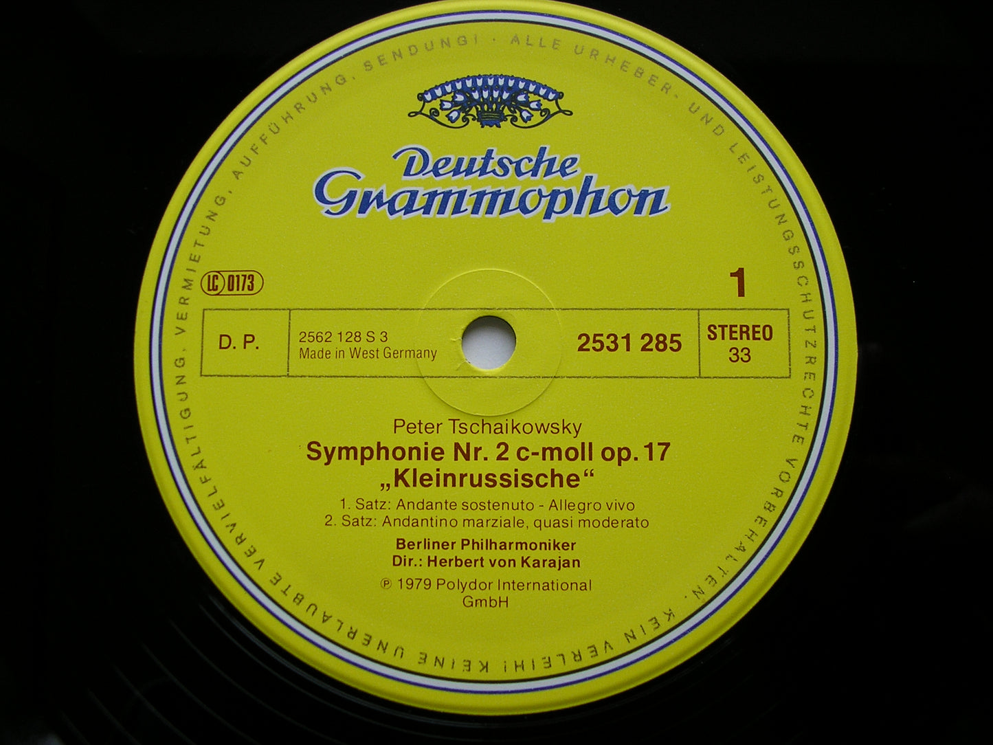TCHAIKOVSKY: SIX SYMPHONIES    KARAJAN / BERLIN PHILHARMONIC    6LP