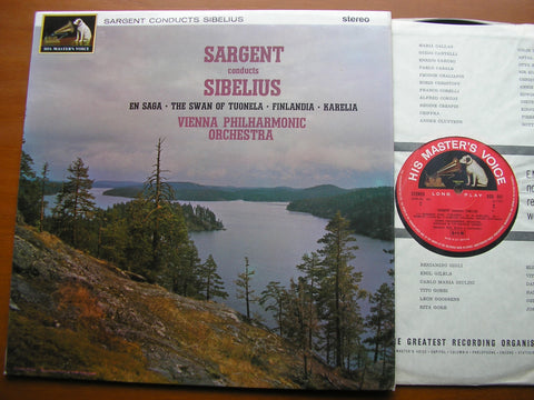 SIBELIUS: FINLANDIA / EN SAGA / KARELIA SUITE / SWAN OF TUONELA      SARGENT / VIENNA PHILHARMONIC     ASD 541