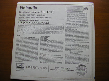 SIBELIUS: FINLANDIA / KARELIA SUITE / VALSE TRISTE      BARBIROLLI / HALLE ORCHESTRA      ASD 2272