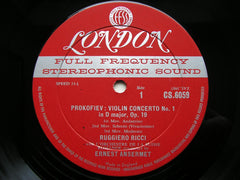 PROKOFIEV: VIOLIN CONCERTOS Nos. 1 & 2   RICCI / SUISSE ROMANDE / ANSERMET  CS 6059