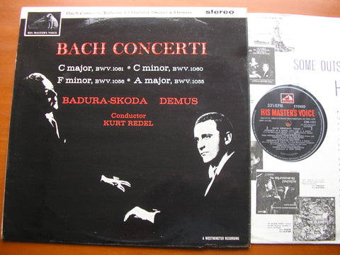 BACH: KEYBOARD CONCERTOS BWV 1055 / 1056 / 1060 / 1061    DEMUS / BADURA-SKODA / VIENNA STATE OPERA ORCHESTRA / KURT REDEL    CSD 1551