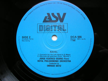 RAVEL: CONCERTO FOR THE LEFT HAND / PROKOFIEV: PIANO CONCERTO No. 1   OSORIO / ROYAL PHILHARMONIC / BATIZ   DCA 555
