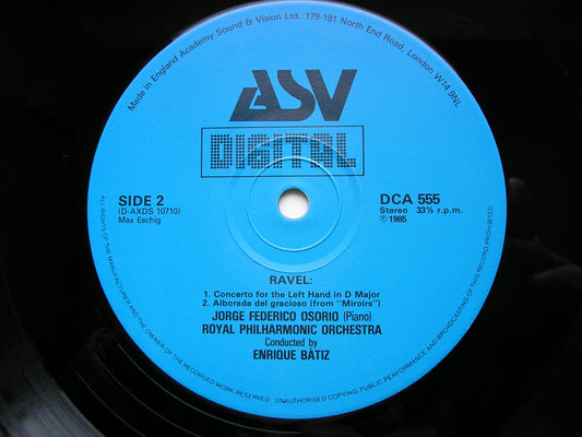 RAVEL: CONCERTO FOR THE LEFT HAND / PROKOFIEV: PIANO CONCERTO No. 1   OSORIO / ROYAL PHILHARMONIC / BATIZ   DCA 555