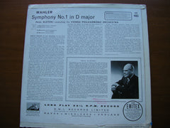 MAHLER: SYMPHONY No. 1     KLETZKI / VIENNA PHILHARMONIC   ASD 483